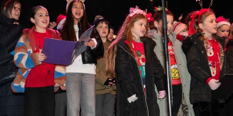 St Lukes Primary School performing on stage