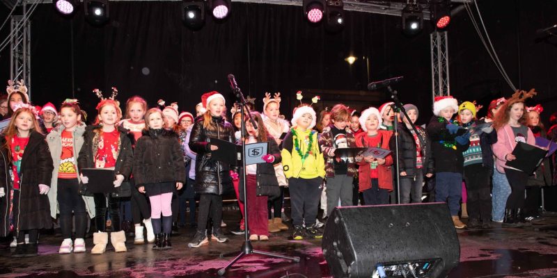 St Lukes Primary School performing on stage