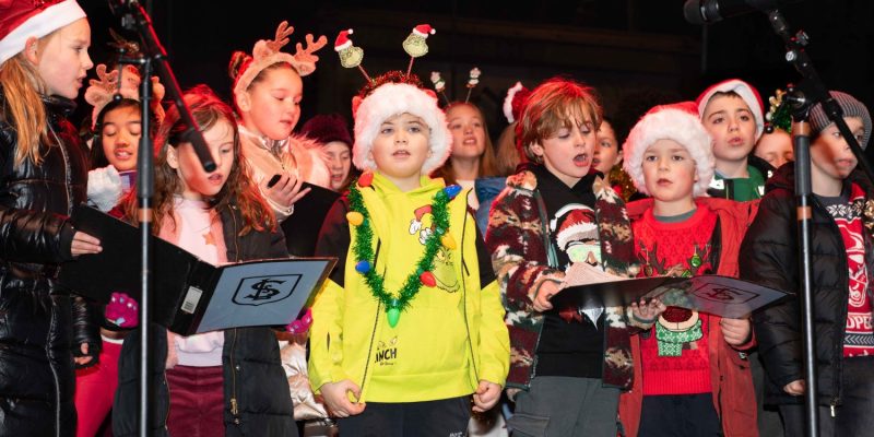 St Lukes Primary School performing on stage