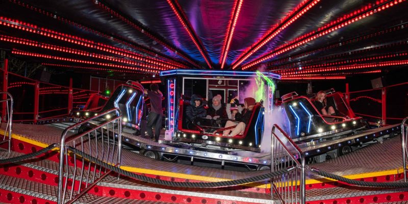 Fairground ride at the Christmas Lights Switch on
