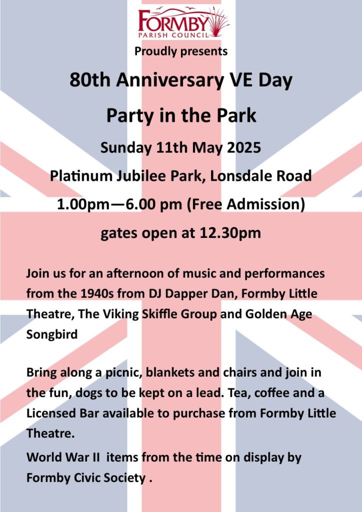 80th Anniversary VE Day Party in the Park poster