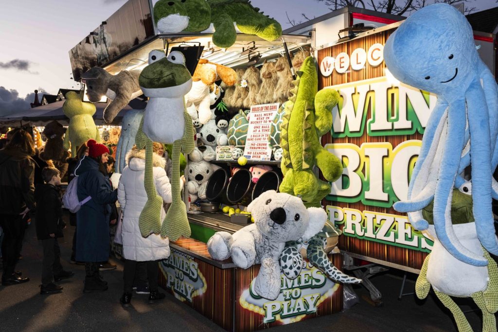 Fairground stall at the Christmas Lights