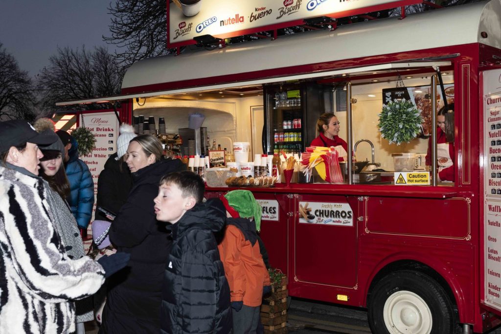 Food stall at the Christmas Lights