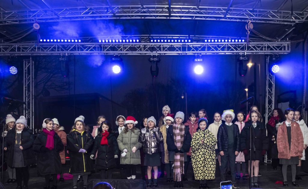 Freshfield Primary performing on stage