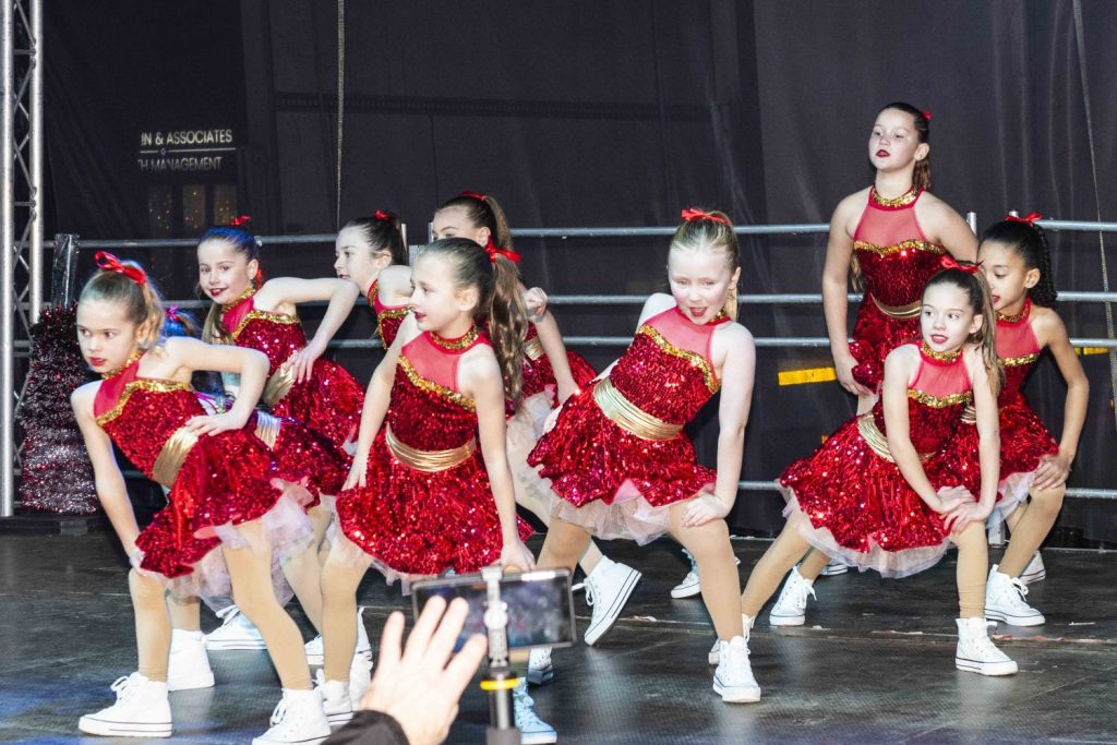 Miss A's Dance school performing on stage