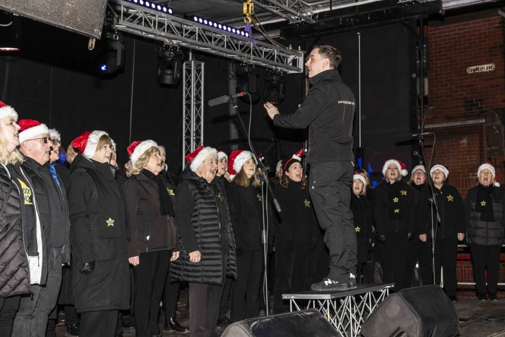 Rock Choir performing on stage