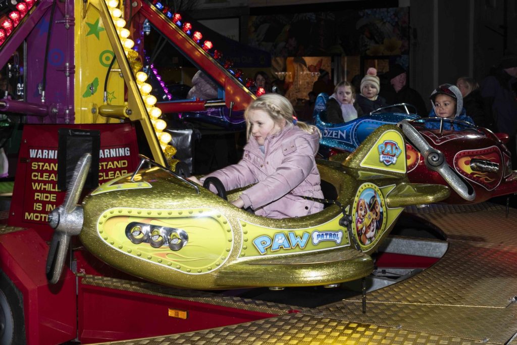 Fairground ride at the Christmas Lights Switch on