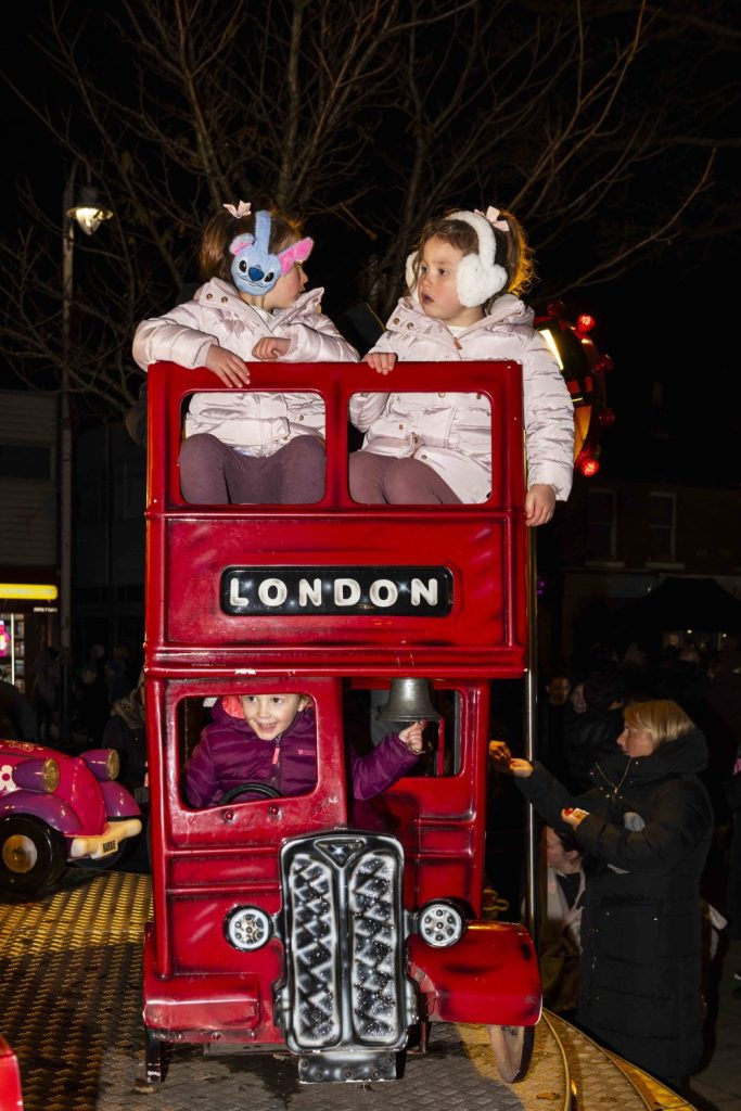 Fairground ride at the Christmas Lights Switch on