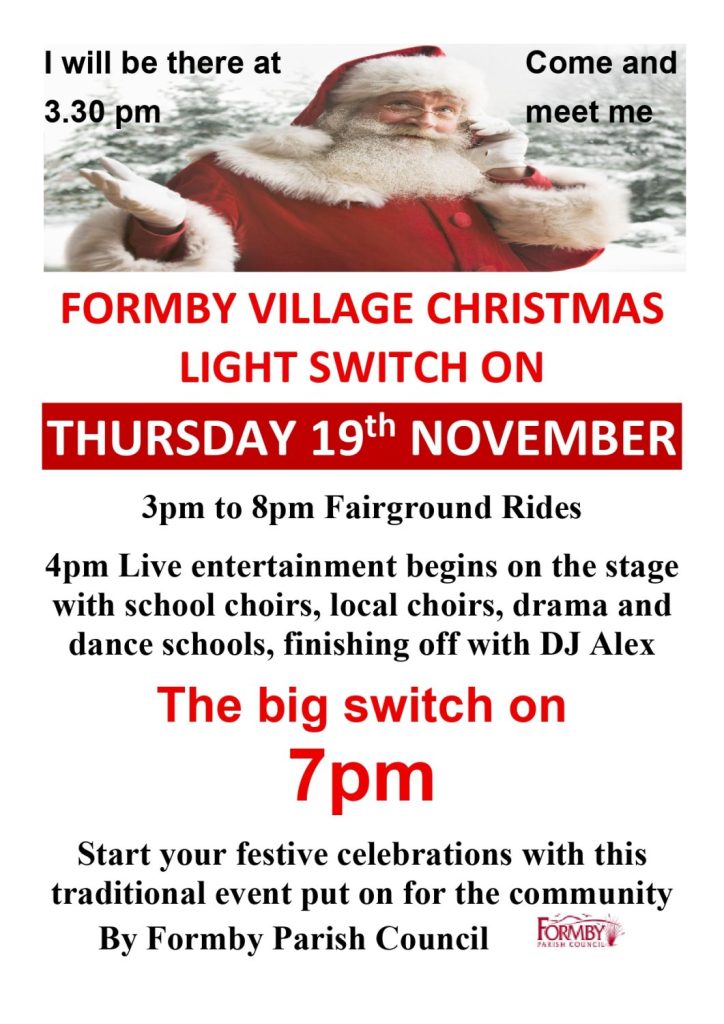 Formby Village Christmas Lights Switch On
